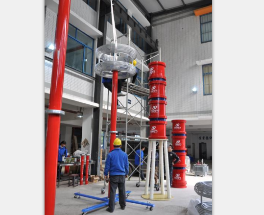 變頻串聯諧振裝置組裝現場